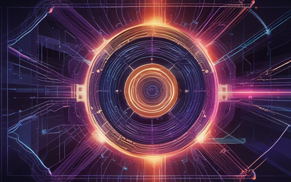 Иллюстрация: Цифровой холст, на котором абстрактное ядро ИИ генерирует высокодетализированное изображение, интегрированное с логотипом Canva.