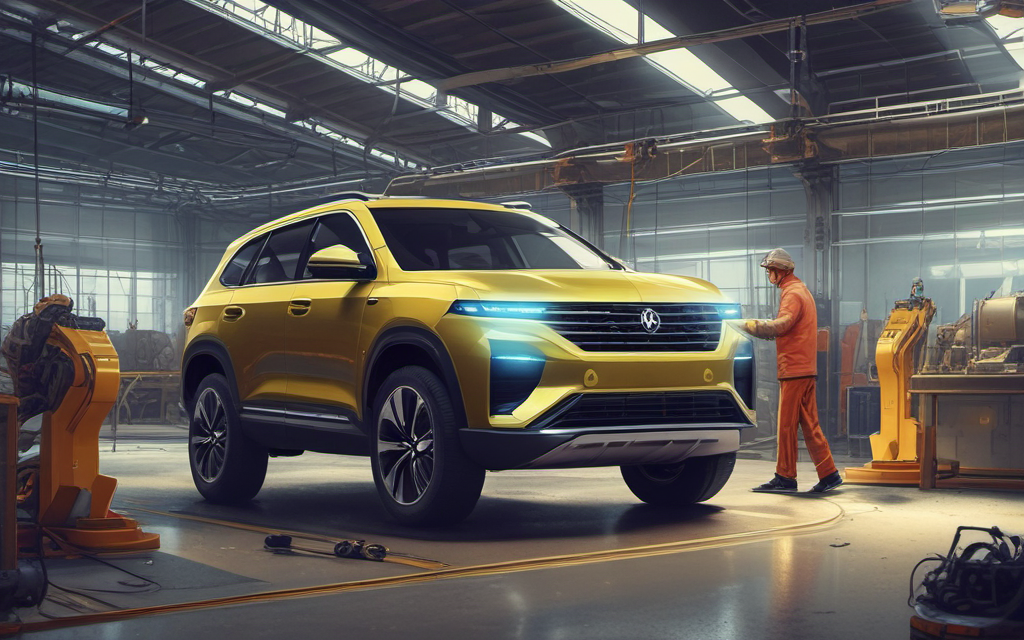 Кроссовер Tenet Plus L4 на конвейере в петербургском автопроме